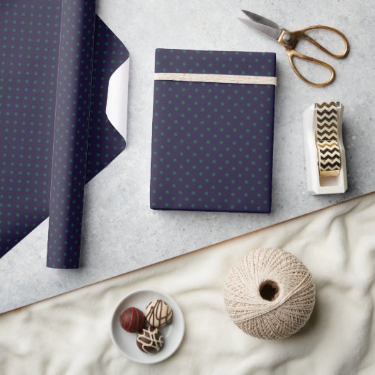 Drillende polka-stippen (klein) cadeaupapier (Crafts)