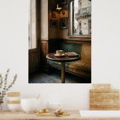 Drillerige interieur van een Pariijs café Poster (Keuken)