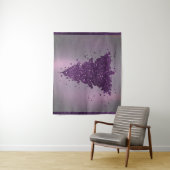 Drillerige Kerstboom | Diep Pruim Paarse Spatten Wandkleed (In situ)