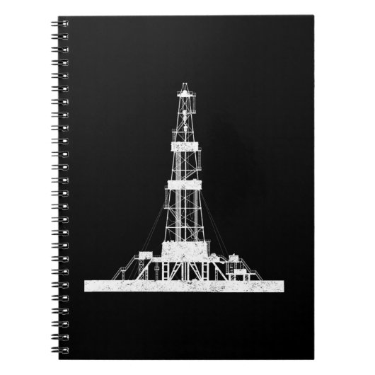 Drilling-boormachine voor olievelden notitieboek (Voorkant)