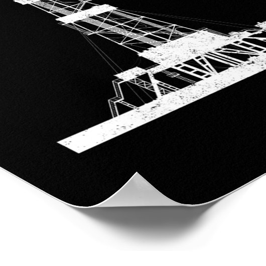 Drilling-boormachine voor olievelden poster (Hoek)