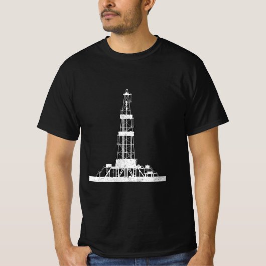 Drilling-boormachine voor olievelden t-shirt (Voorkant)