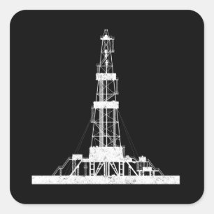 Drilling-boormachine voor olievelden vierkante sticker