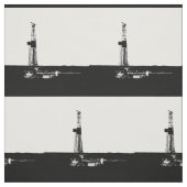 Drilling Rig in Gedetailleerd silhouet Stof (Swatch)