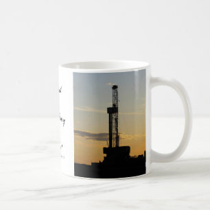 Drilling Rig Silhouette Koffiemok
