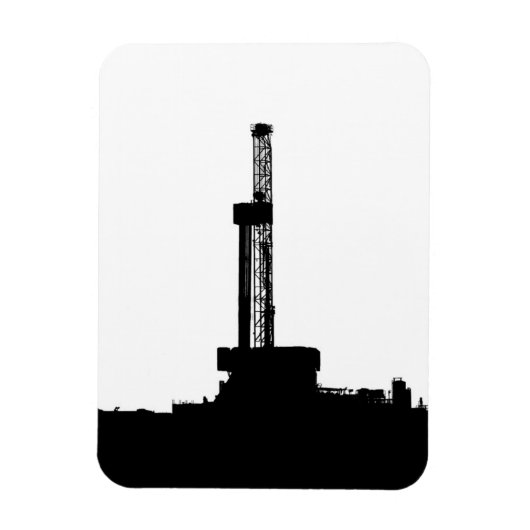 Drilling Rig Silhouette Magneet (Verticaal)
