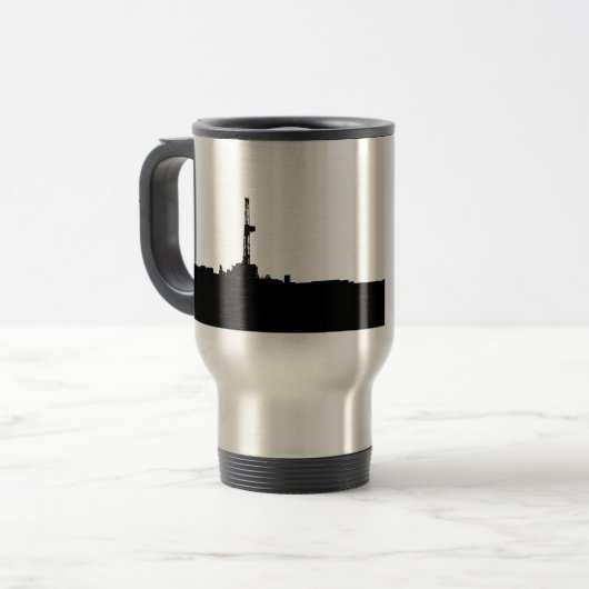 Drilling Rig Silhouette Reisbeker (Voorkant links)