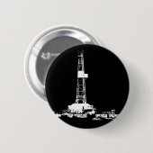 Drilling Rig Silhouette Ronde Button 5,7 Cm (Voorkant /achterkant)