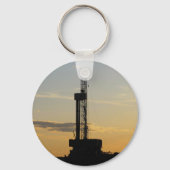Drilling Rig Silhouette Sleutelhanger (Voorkant)