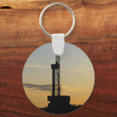Drilling Rig Silhouette Sleutelhanger (Voorkant)