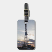 Drilling Rig Sunset Bagagelabel (Voorkant verticaal)