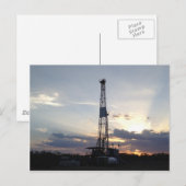 Drilling Rig Sunset Briefkaart (Voorkant / Achterkant)