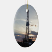 Drilling Rig Sunset Keramisch Ornament (Rechts)