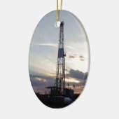 Drilling Rig Sunset Keramisch Ornament (Links)