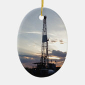 Drilling Rig Sunset Keramisch Ornament (Voorkant)