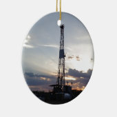 Drilling Rig Sunset Keramisch Ornament (Rechts)