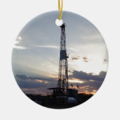 Drilling Rig Sunset Keramisch Ornament (Voorkant)