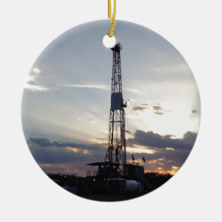 Drilling Rig Sunset Keramisch Ornament