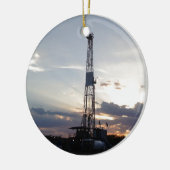 Drilling Rig Sunset Keramisch Ornament (Links)