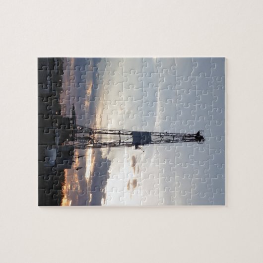 Drilling Rig Sunset Legpuzzel (Horizontaal)