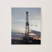 Drilling Rig Sunset Legpuzzel (Verticaal)