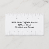 Drilling Silhouette Inches Centimeters Visitekaartje (Achterkant)