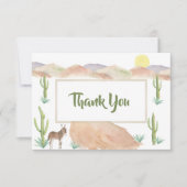 Dringend avontuur begint Baby shower Dank u Bedankkaart (Voorkant)