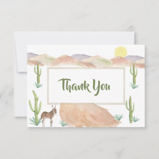 Dringend avontuur begint Baby shower Dank u Bedankkaart (Voorkant)