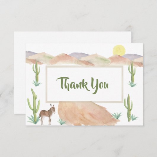 Dringend avontuur begint Baby shower Dank u Bedankkaart (Voorkant / Achterkant)