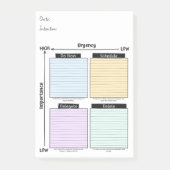 Dringend Belangrijk, Eisenhower Matrix Post-It Not Post-it® Notes (Voorkant)