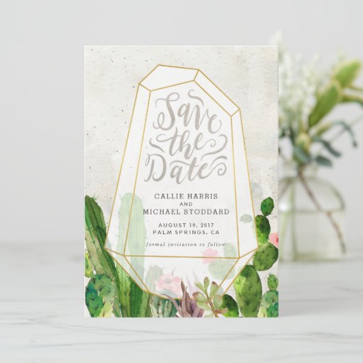 Dringend bericht Opslaan Datum - Stenen Save The Date (Staand voorkant)