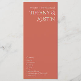 Dringend Roos Modern Wedding Program