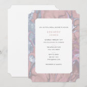 Dringend Roos Roze en Blauw marmer Vrijgezellenfee Kaart (Voorkant / Achterkant)