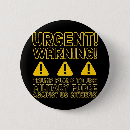 Dringend! Waarschuwing! Ronde Button 5,7 Cm (Voorkant)