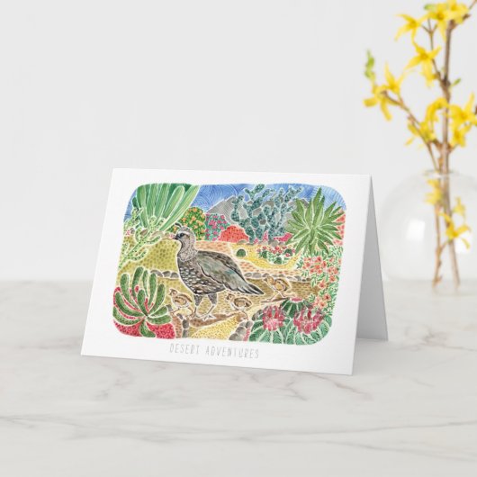 Dringend  Wenskaart van de Kwartel Kaart (Gele Bloem)