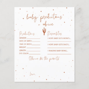 Dringende Baby shower Baby + Advice Card