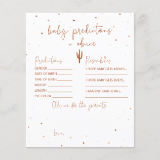 Dringende Baby shower Baby + Advice Card