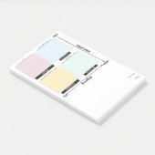 Dringende Belangrijke Eisenhower Matrix Post-It No Post-it® Notes (Schuin)