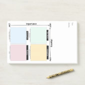Dringende Belangrijke Eisenhower Matrix Post-It No Post-it® Notes (Op bureau)