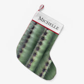 Dringende botanische groene Cactus Kleine Kerstsok (Voorkant (Hangend))