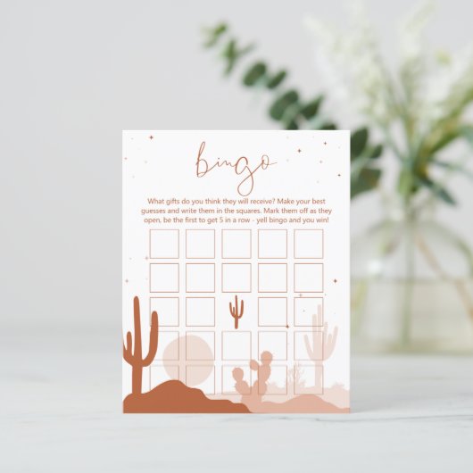 Dringende bridal Bingo Card (Staand voorkant)