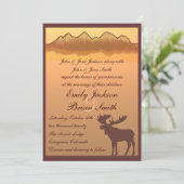 Dringende bruiloft voor het meer van de bergen kaart (Staand voorkant)