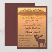 Dringende bruiloft voor het meer van de bergen kaart (Voorkant / Achterkant)