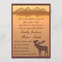 Dringende bruiloft voor het meer van de bergen kaart