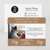 Dringende Call-to-Action Vastgoedkaart Briefkaart (Voorkant / Achterkant)