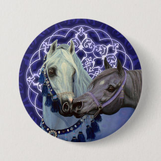 Dringende joodse Arabische paarden Ronde Button 7,6 Cm