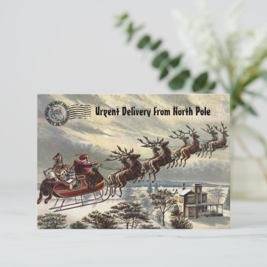 Dringende Levering van Northpole Kaart (Staand voorkant)