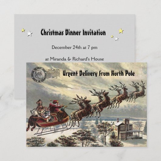 Dringende Levering van Northpole Kaart (Voorkant / Achterkant)