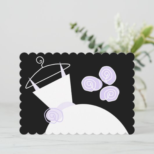 Dringende Paarse vrijgezellenfeest zwarte pastel Kaart (Staand voorkant)