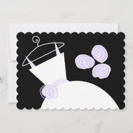 Dringende Paarse vrijgezellenfeest zwarte pastel Kaart